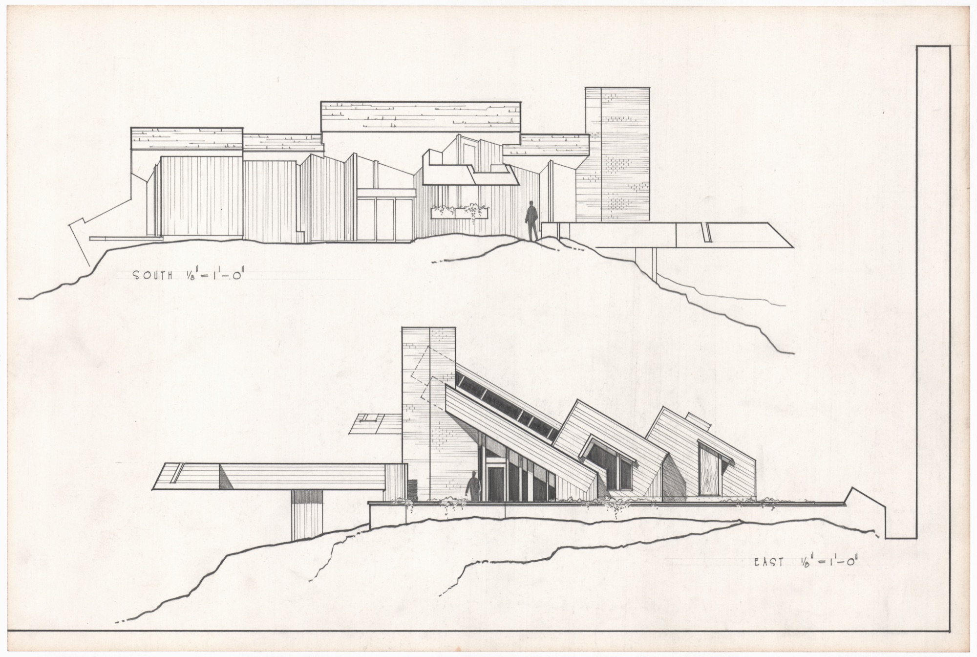 House for Richard and Frances Hunter - Scheme II (HH-CAA-0004) — drawing, Canadian Architectural Archives