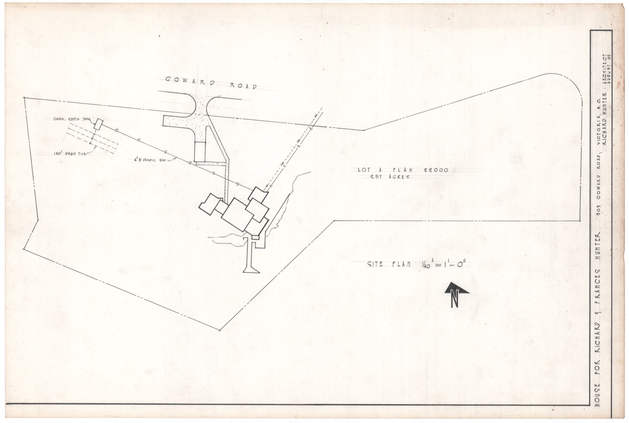 House for Richard and Frances Hunter - Scheme II (HH-CAA-0005) — drawing, Canadian Architectural Archives