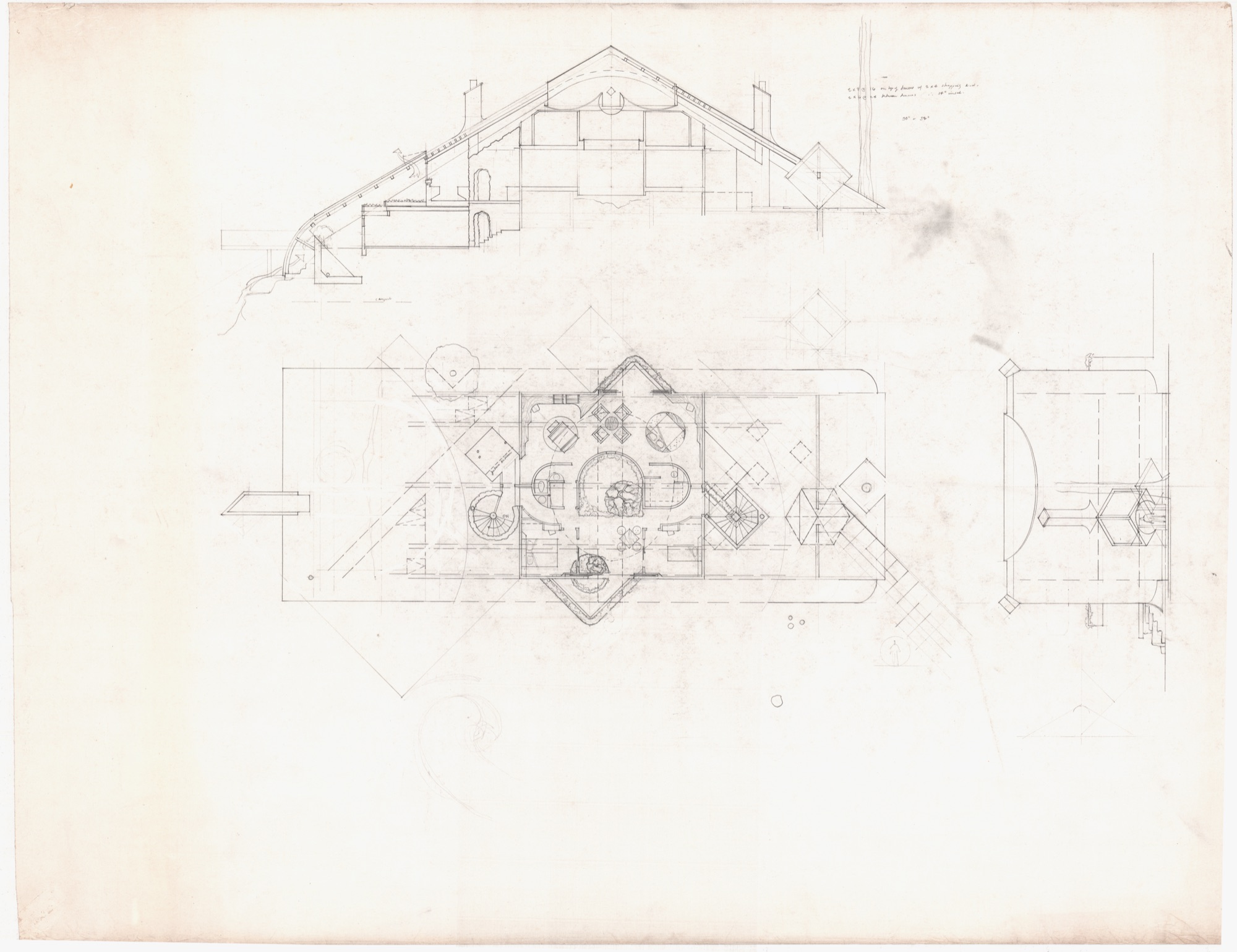 Hunter House - Phase II, Scheme II (HH-CAA-0014) — drawing, Canadian Architectural Archives