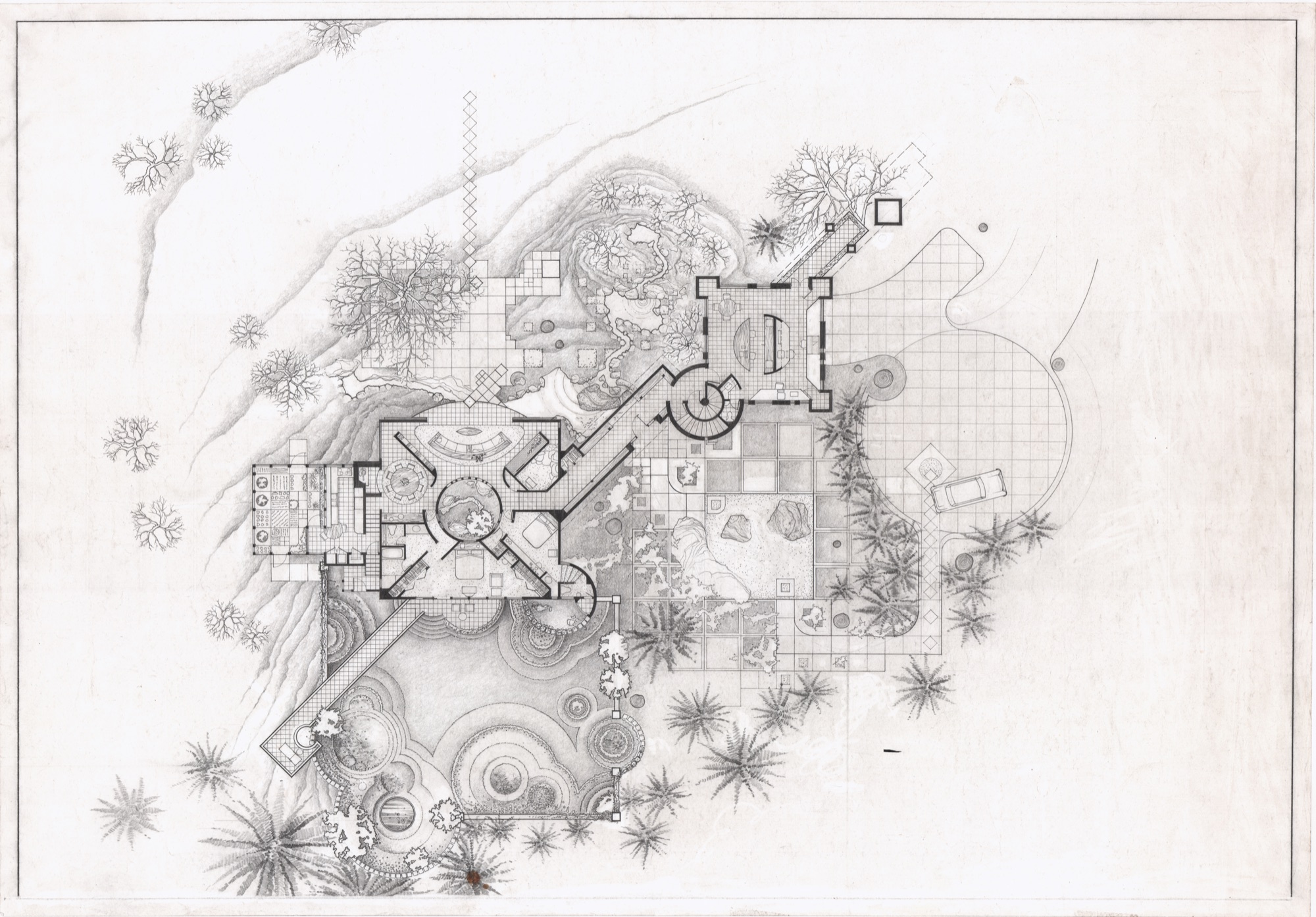 Hunter House, Studio and Garden - Sketch-1 (HH-CAA-0016) — drawing, Canadian Architectural Archives