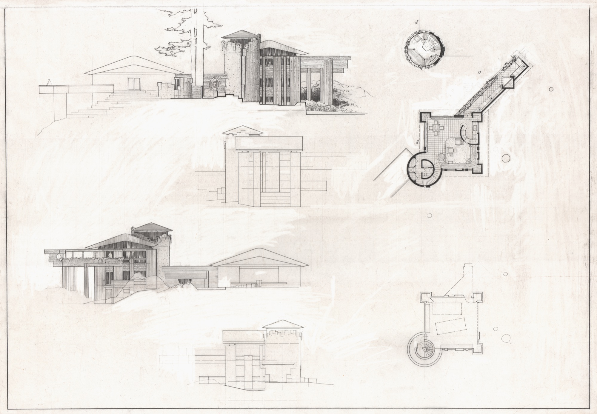 Hunter House, Studio and Garden - Sketch-2 (HH-CAA-0017) — drawing, Canadian Architectural Archives