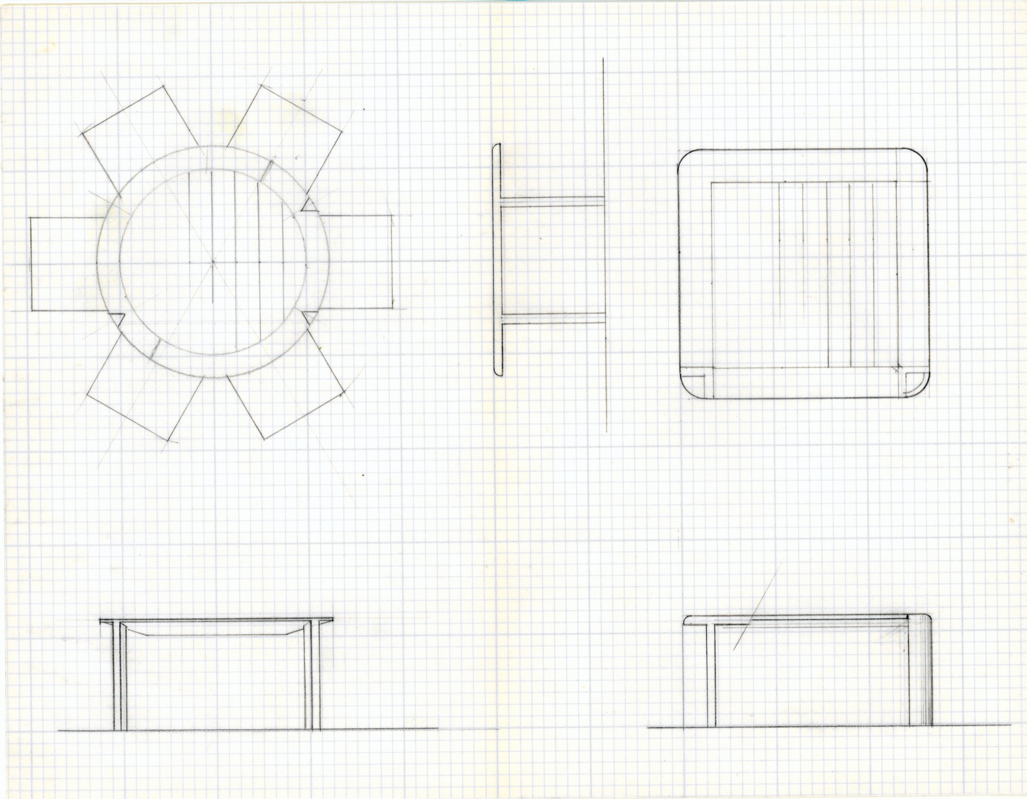 Studio Table Sketch (HH-EGC-0001) — drawing, Eric Gesinger Collection