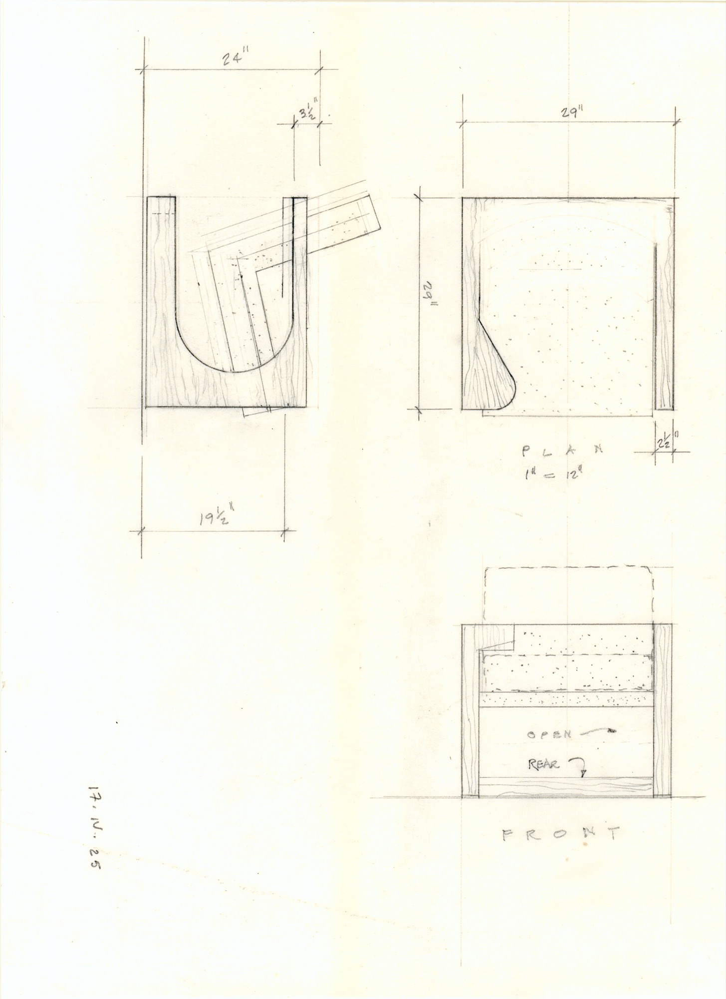 Channel Chair (HH-EGC-0015) — drawing, Eric Gesinger Collection