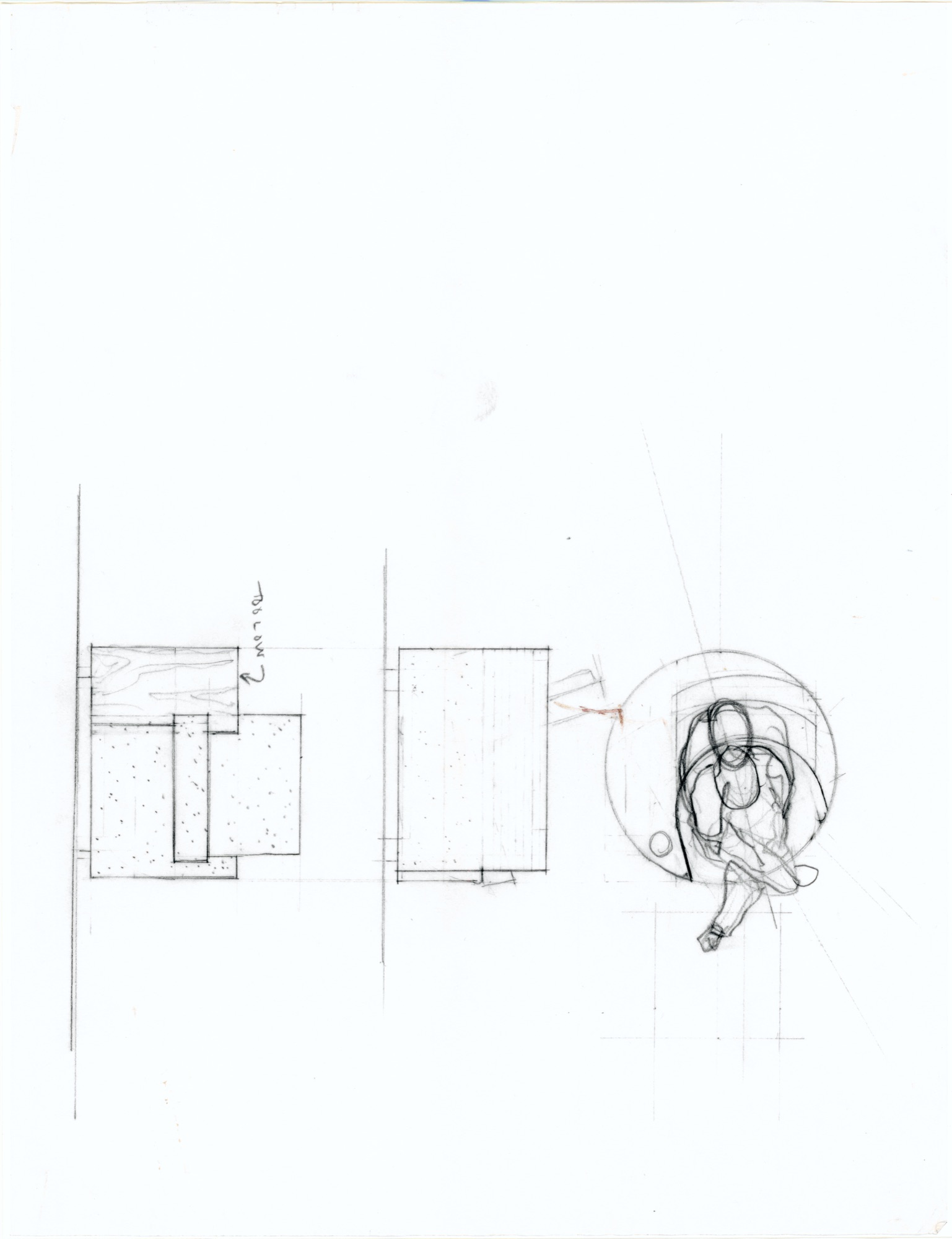 Living Room Chair Sketch (HH-EGC-0024) — drawing, Eric Gesinger Collection
