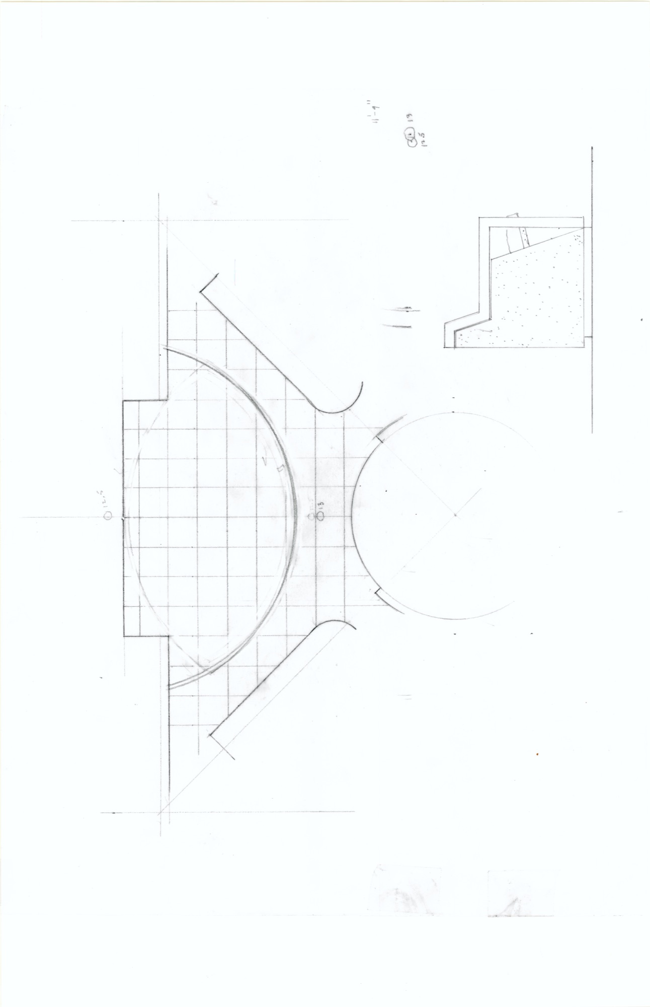 Living Room Chair Sketch (HH-EGC-0025) — drawing, Eric Gesinger Collection