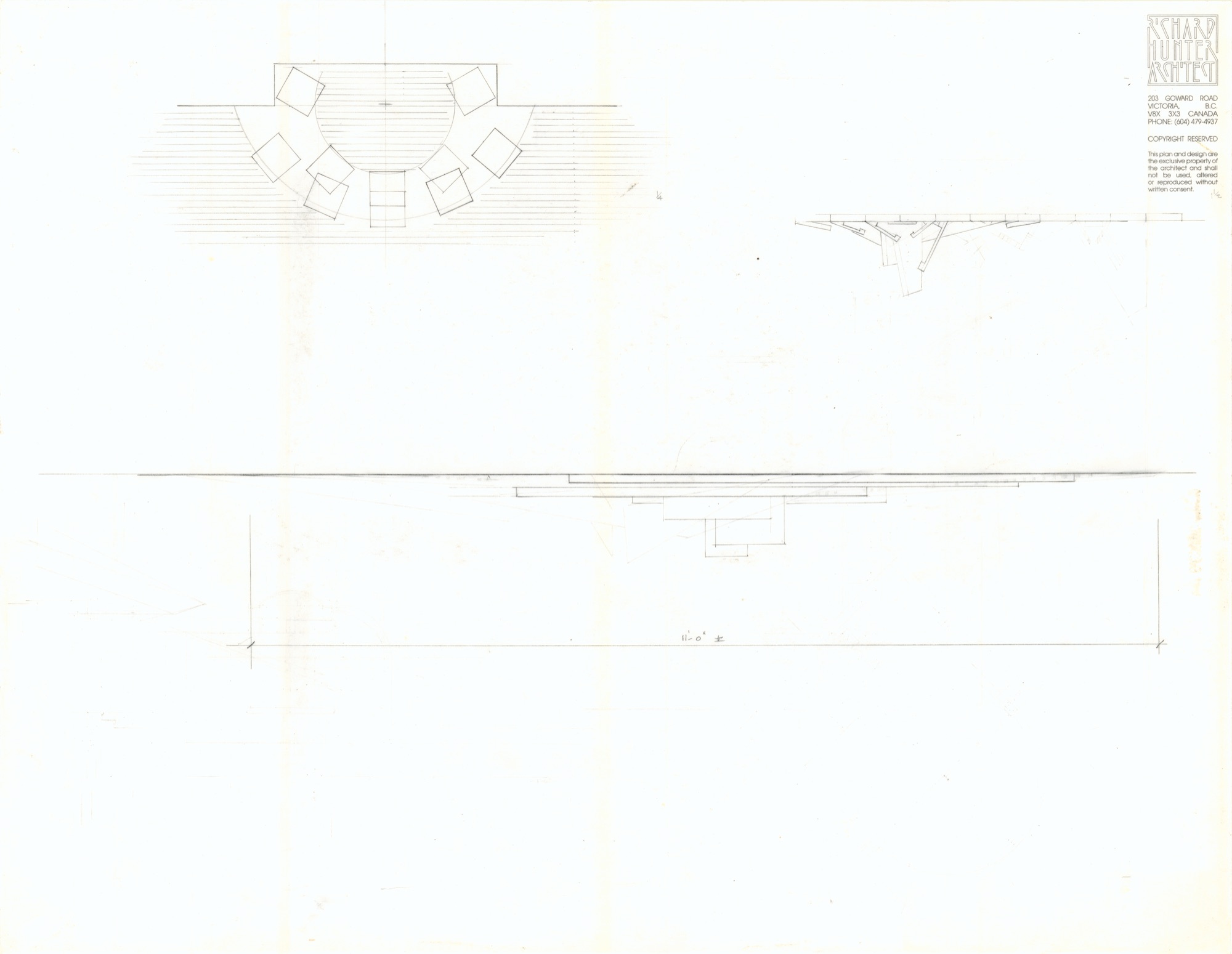Living Room Ceiling Detail (HH-EGC-0027) — drawing, Eric Gesinger Collection