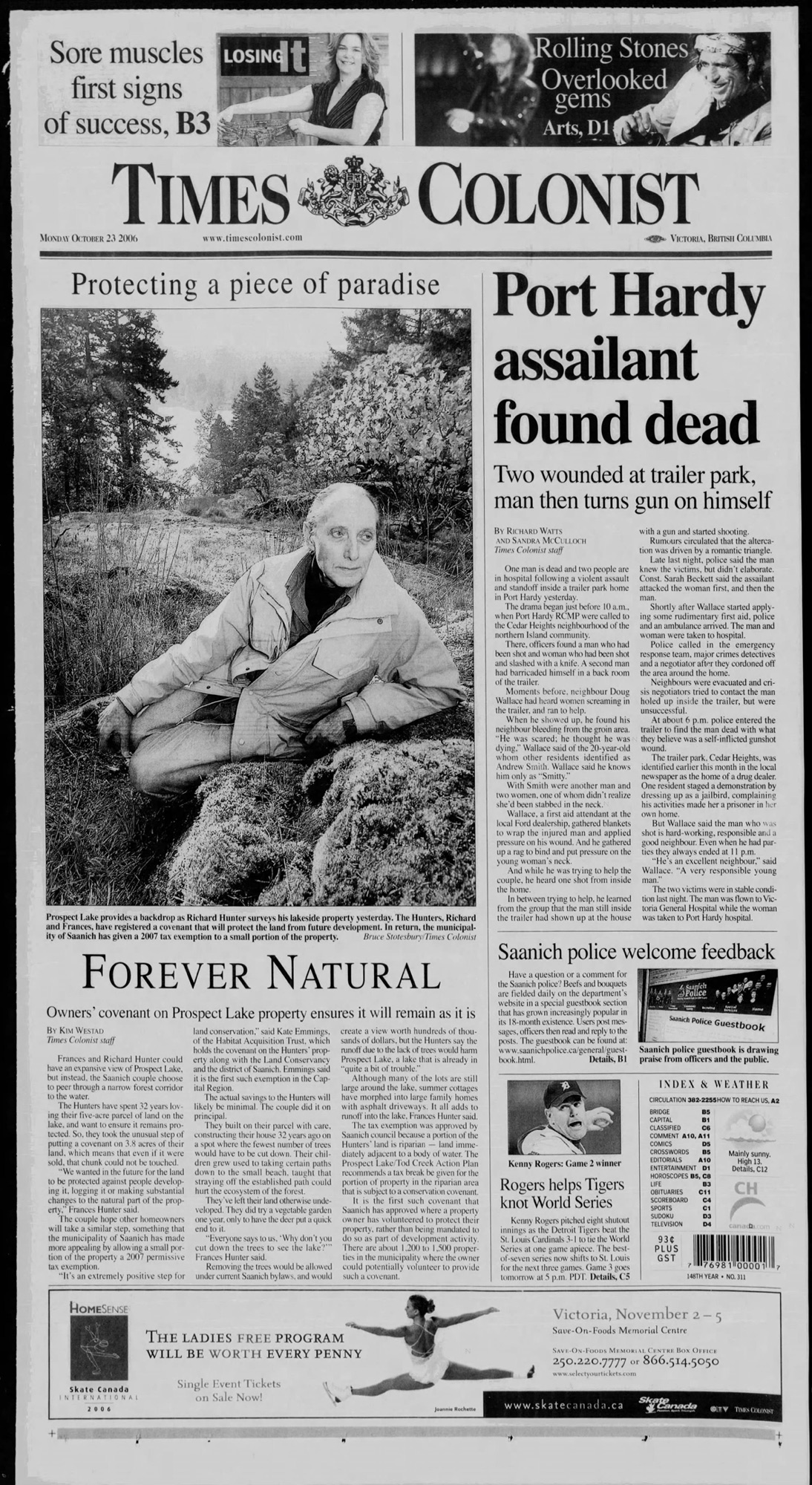 “Forever Natural” — Times Colonist Covenant Feature (HH-FRH-0051) — clipping, Frances Hunter Collection