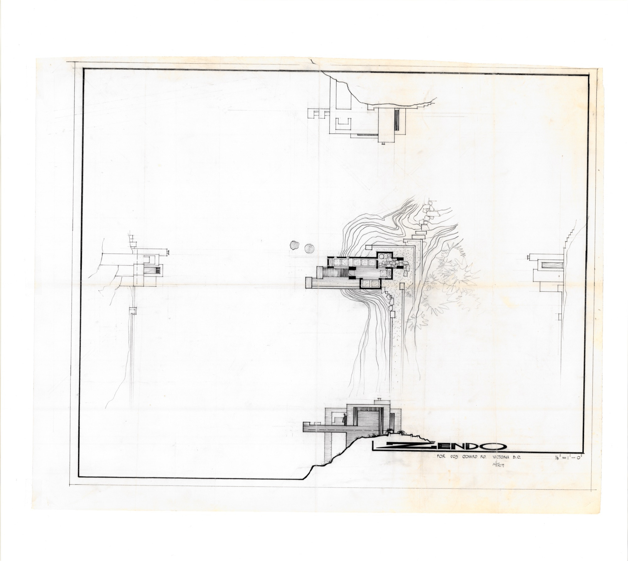 Zendo (HH-HHC-0004) — drawing, Hunter House Collection