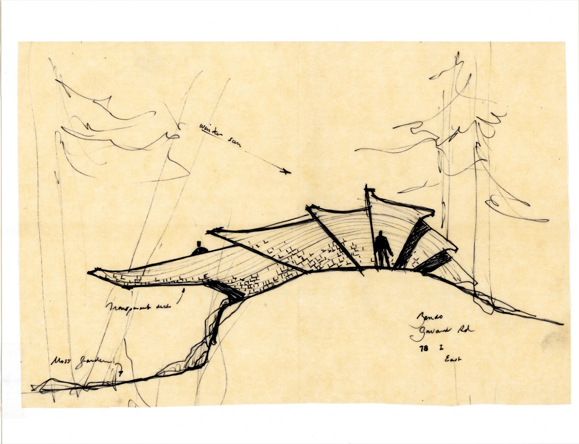 Zendo (HH-HHC-0005) — drawing, Hunter House Collection