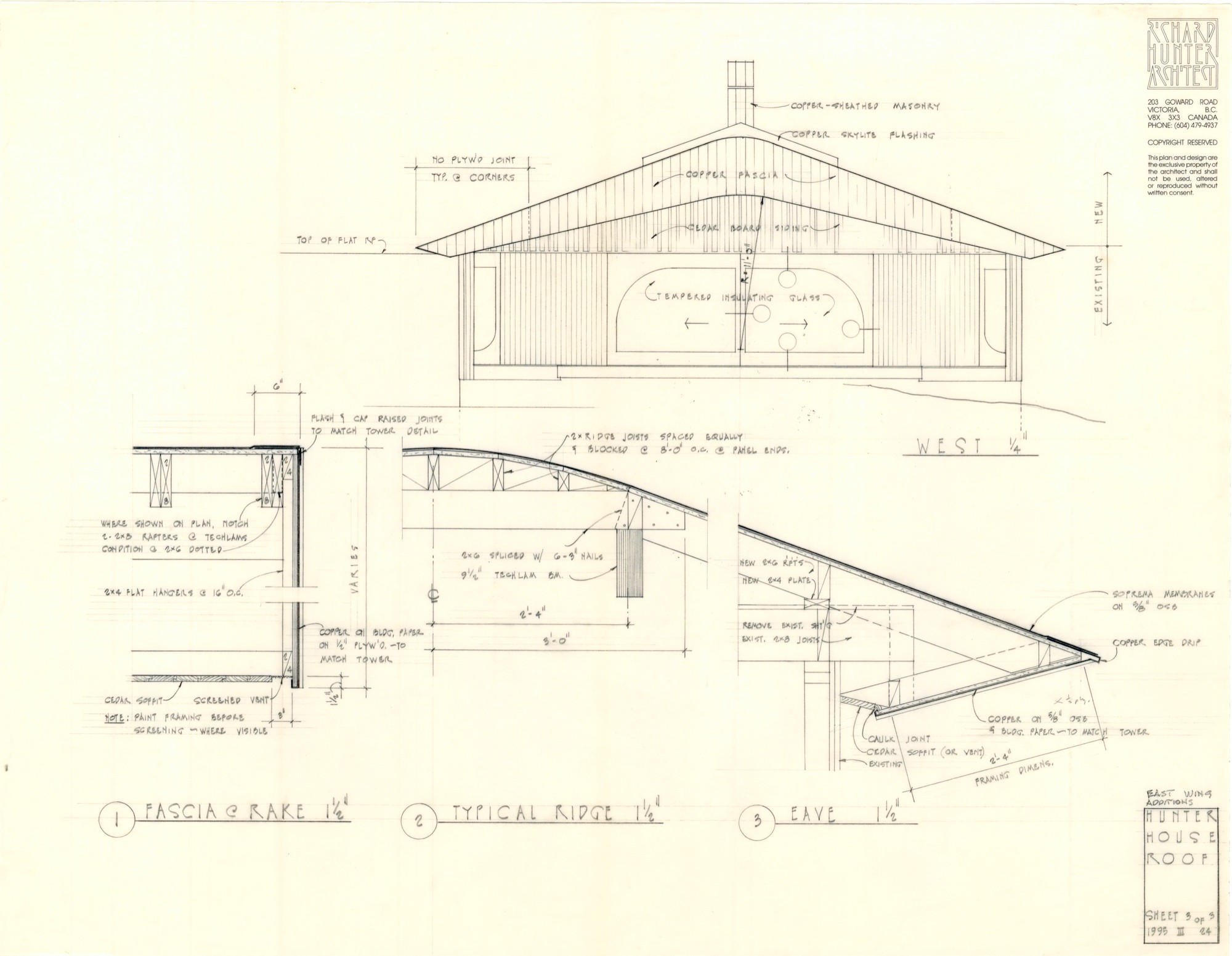 Hunter House Roof (HH-HHC-0021) — drawing, Hunter House Collection