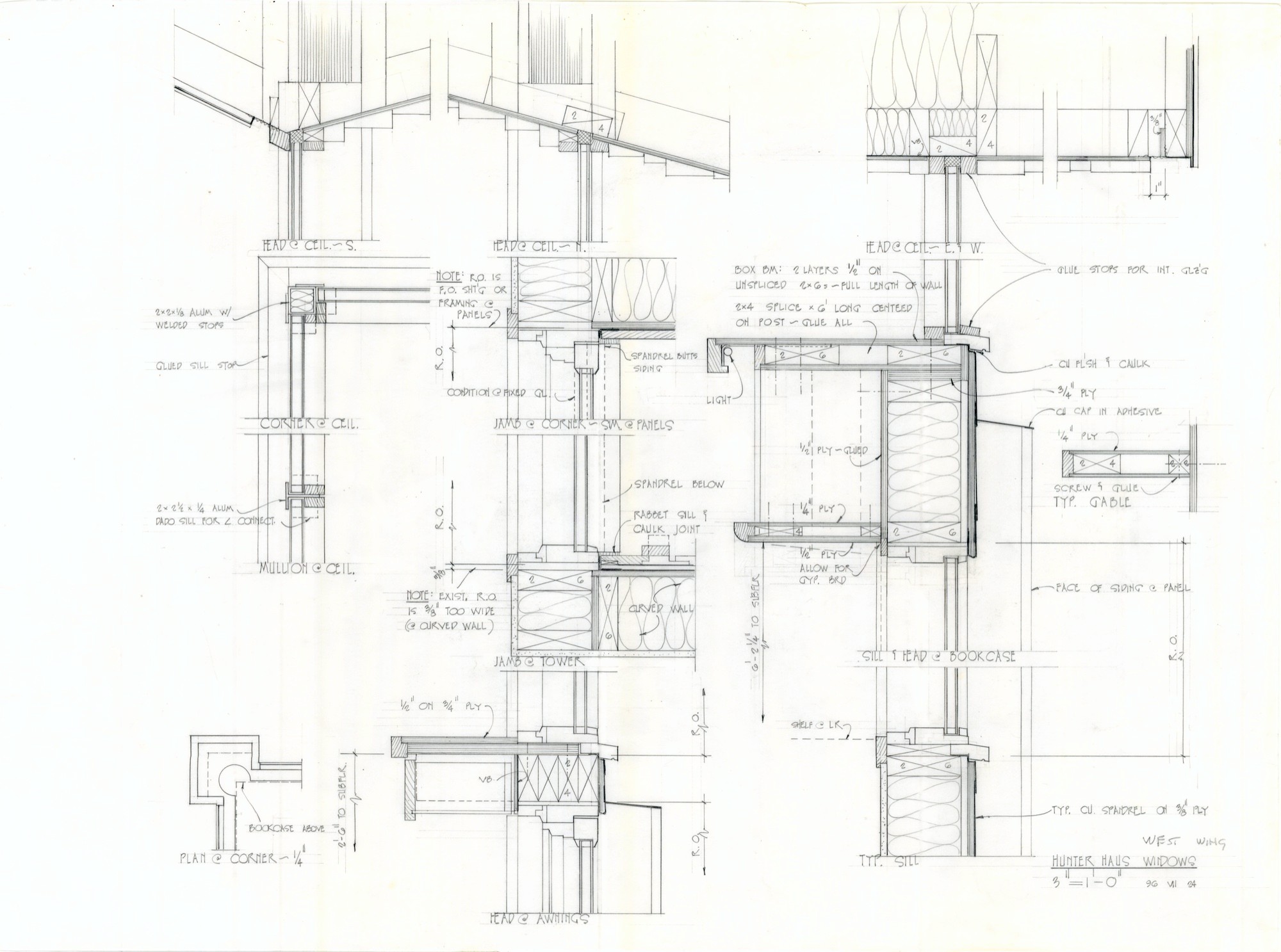 Hunter Haus Windows (HH-HHC-0026) — drawing, Hunter House Collection