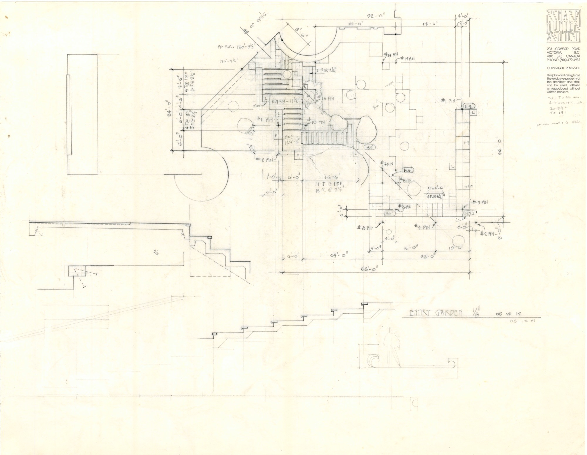 Entry Garden (HH-HHC-0032) — drawing, Hunter House Collection