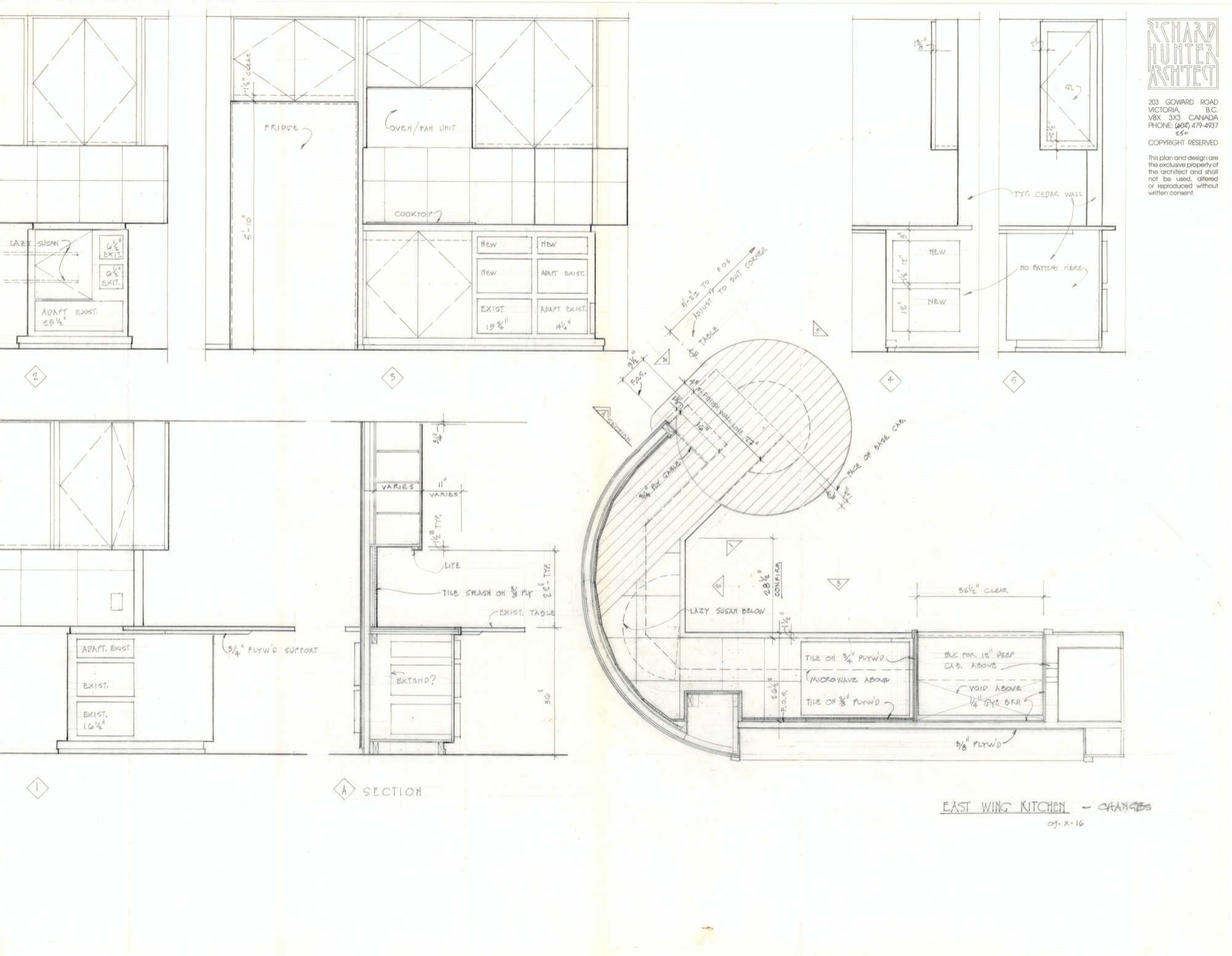 East Wing Kitchen (HH-HHC-0039) — drawing, Hunter House Collection