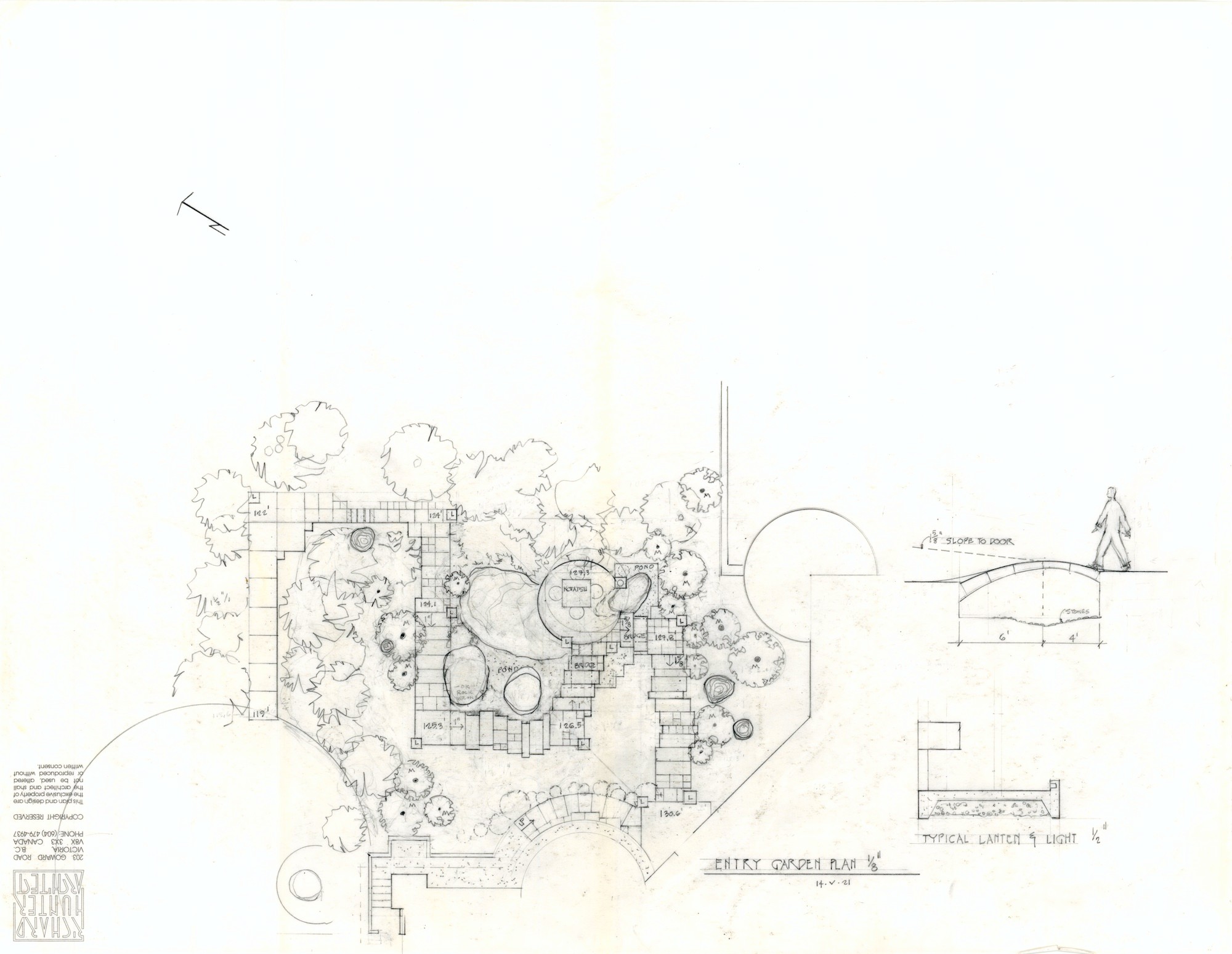 Entry Garden Plan (HH-HHC-0057) — drawing, Hunter House Collection