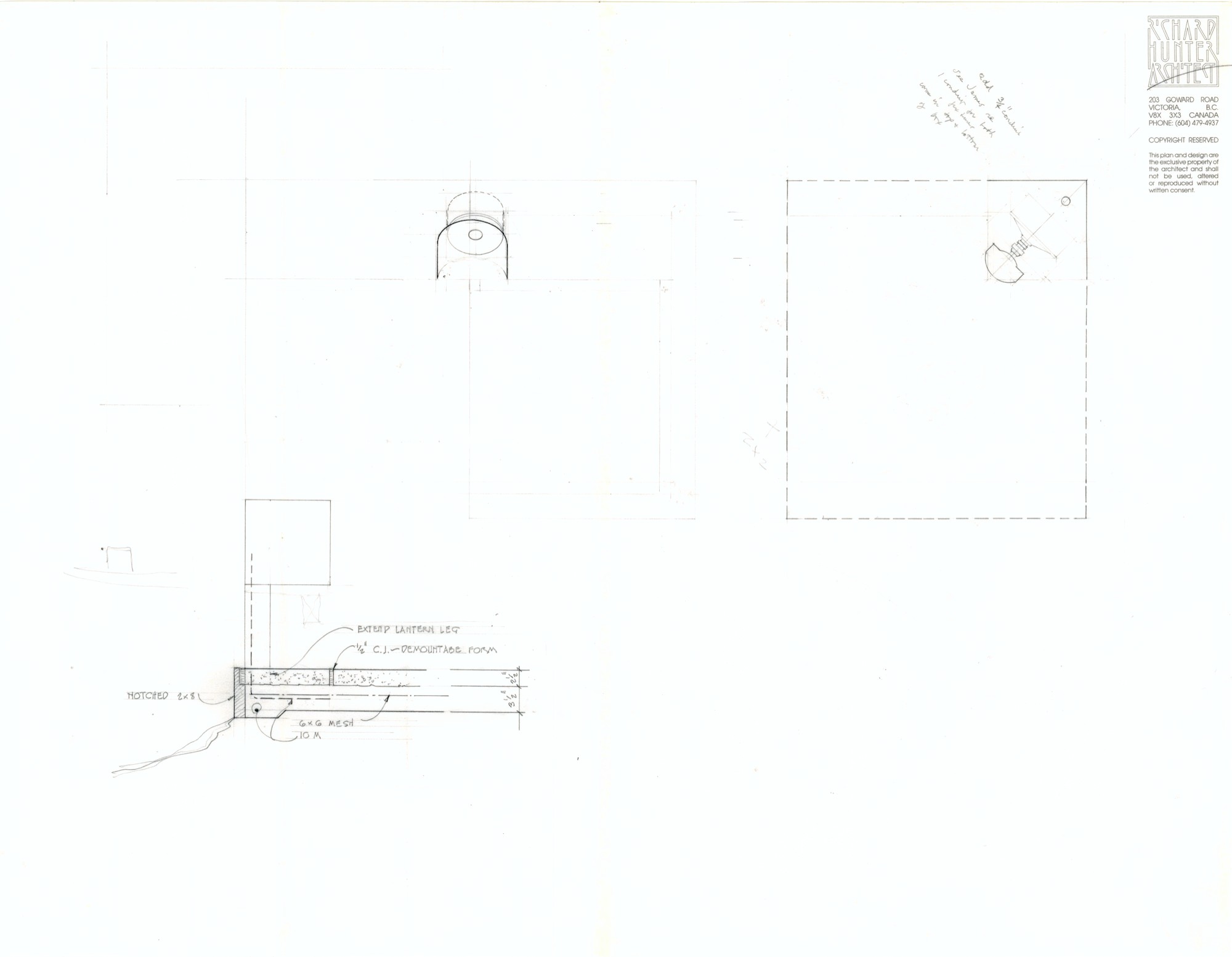 Entry Garden Walkway Lantern (HH-HHC-0059) — drawing, Hunter House Collection