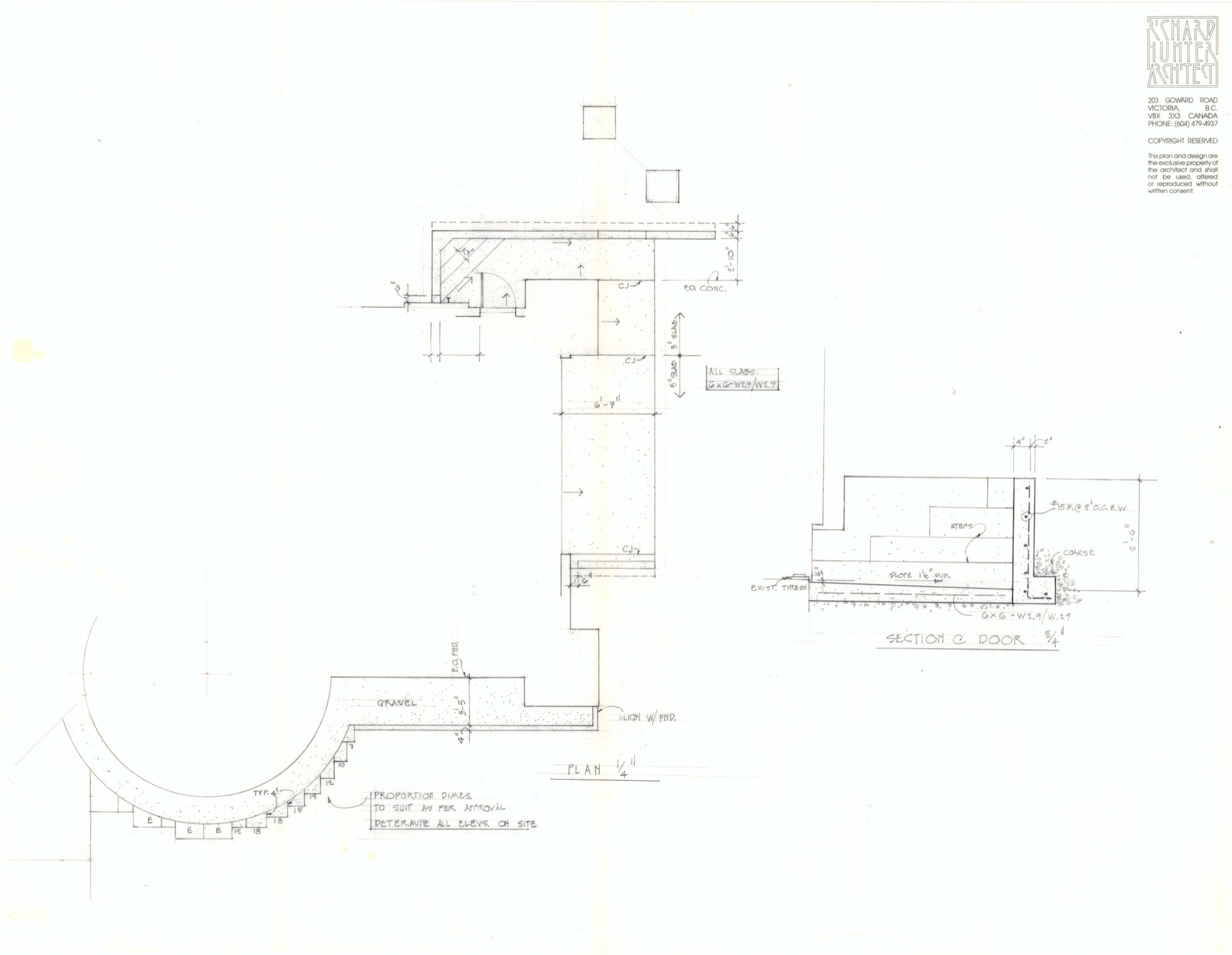 Entry Garden Walkway (HH-HHC-0061) — drawing, Hunter House Collection
