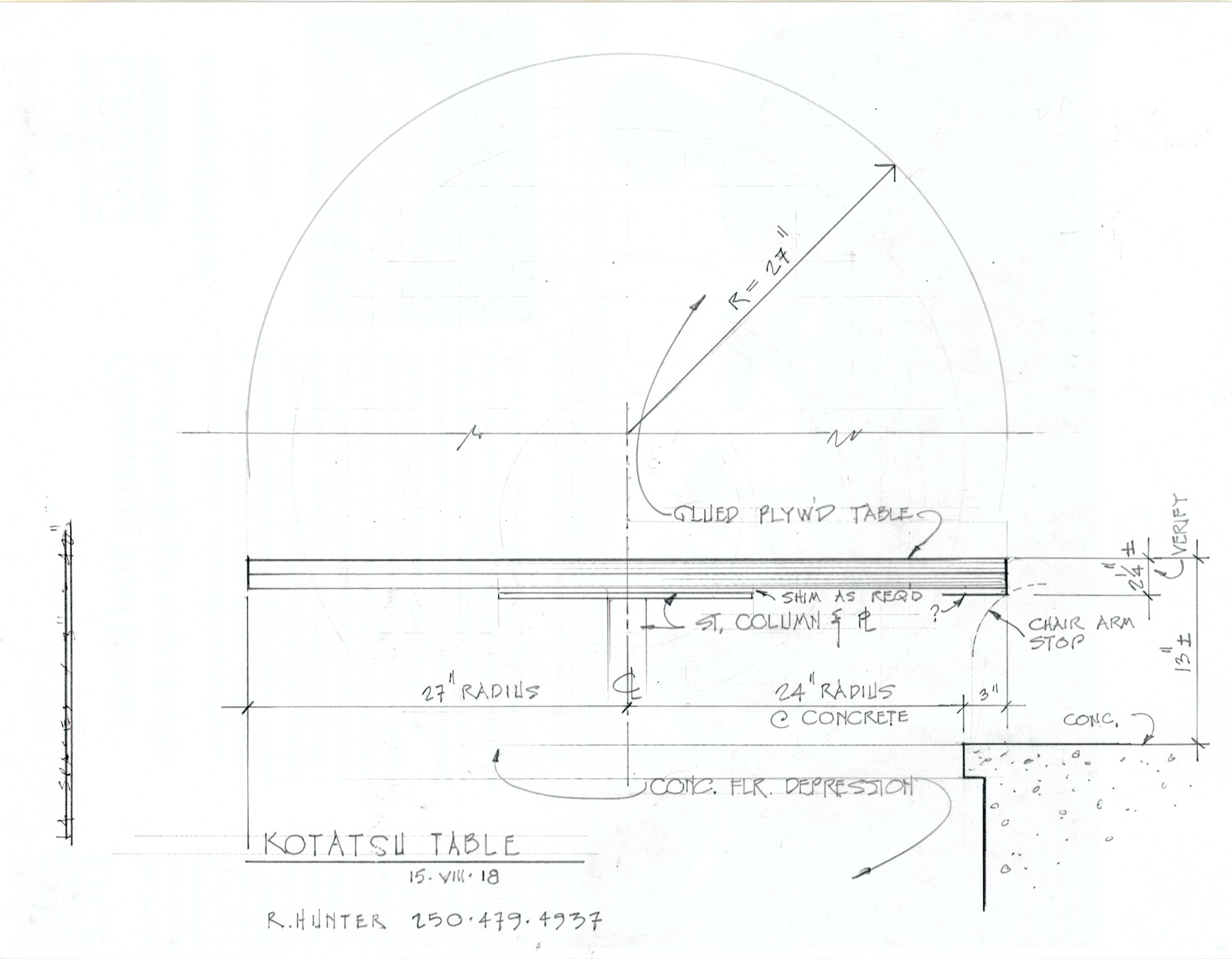 Kotatsu Table (HH-HHC-0067) — drawing, Hunter House Collection