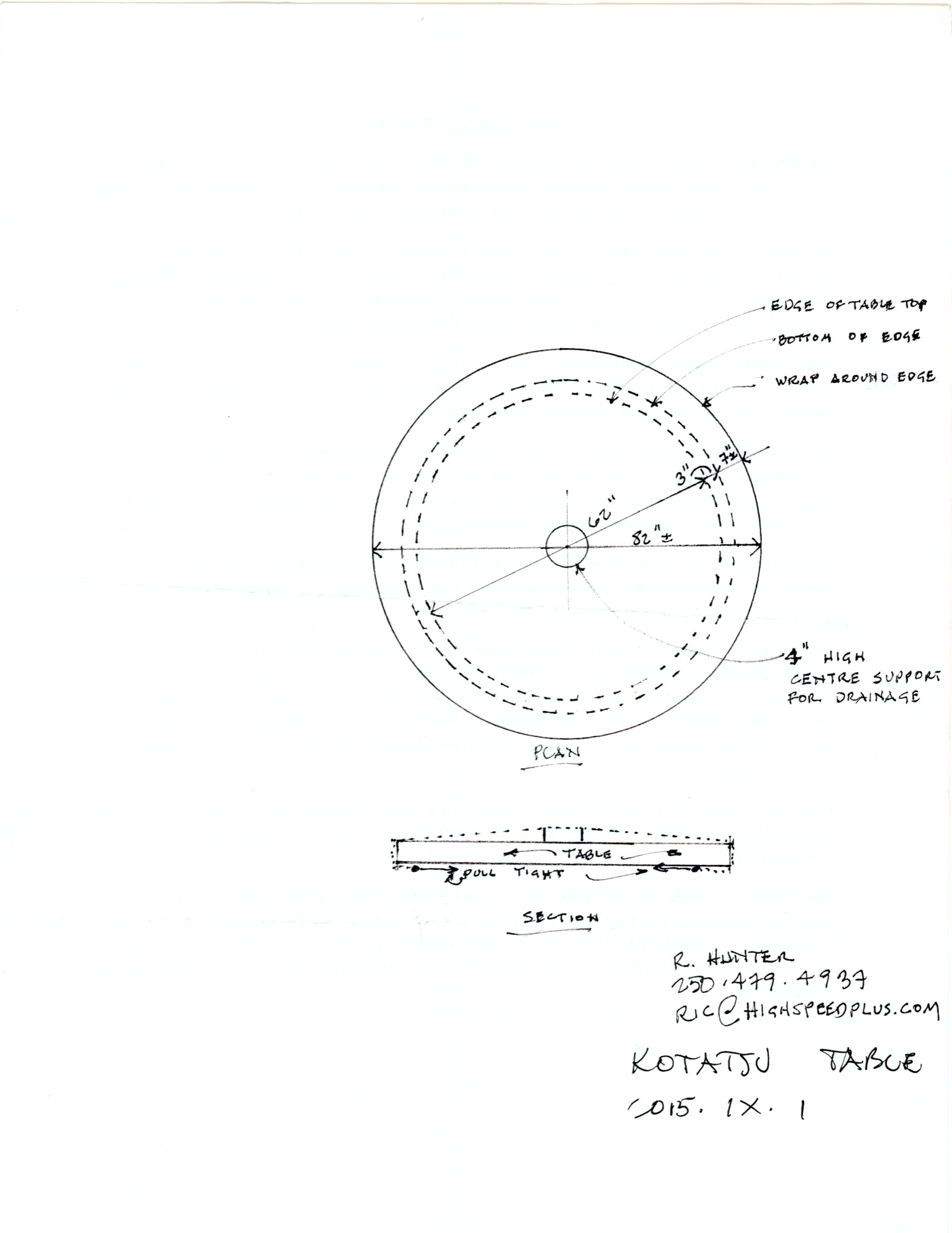 Kotatsu Table (HH-HHC-0069) — drawing, Hunter House Collection