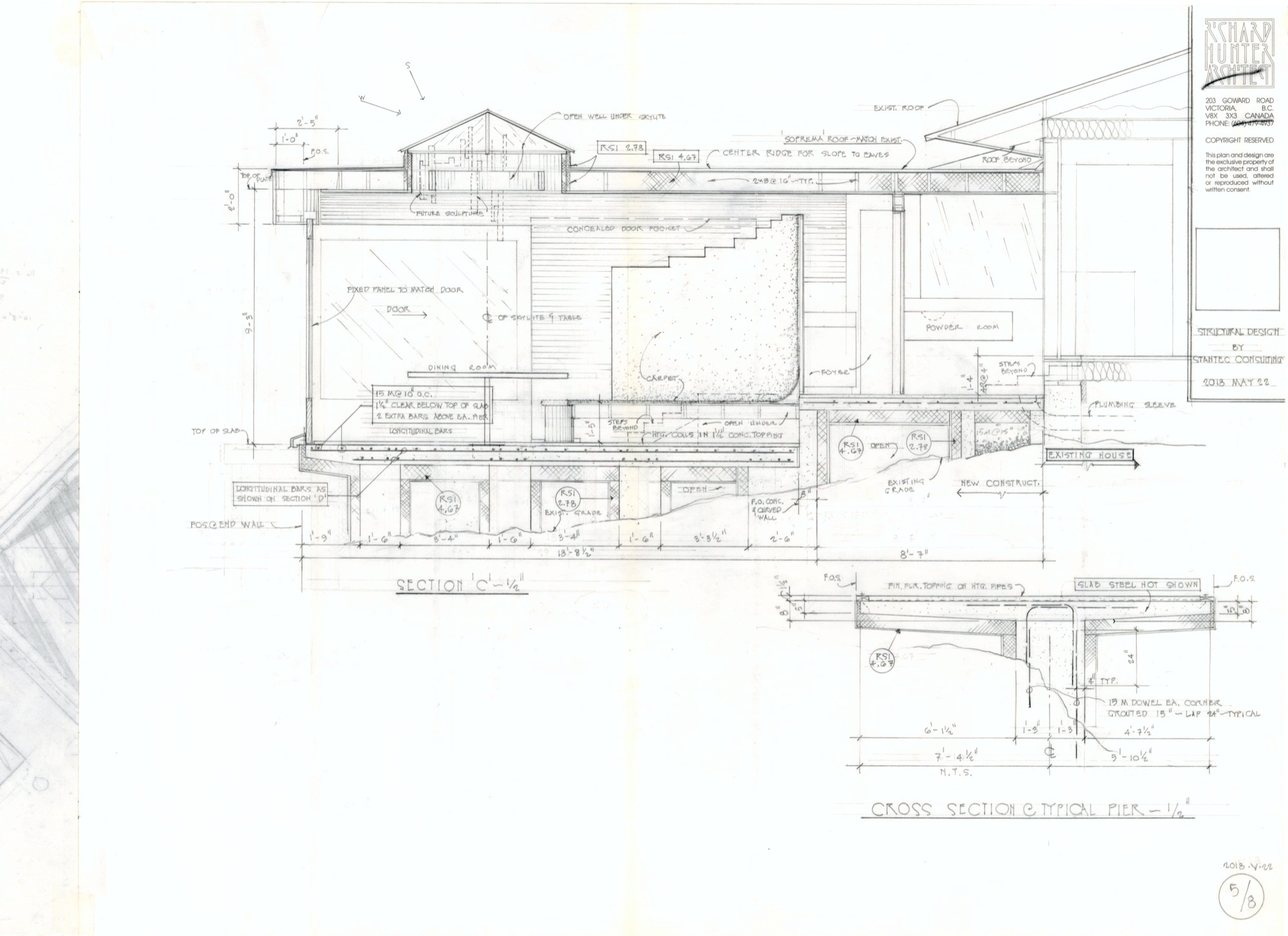 Sections (HH-HHC-0079) — drawing, Hunter House Collection