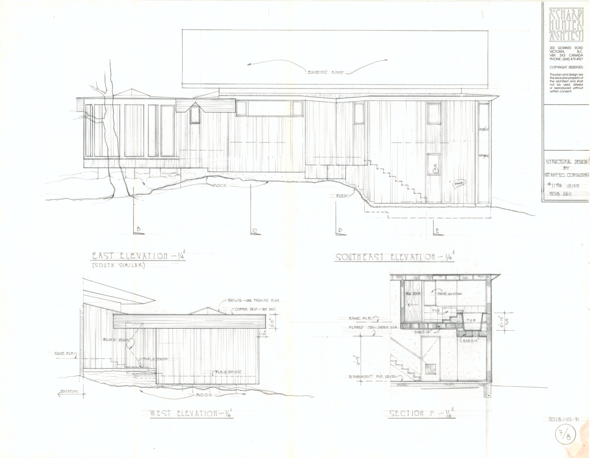 Elevations (HH-HHC-0090) — drawing, Hunter House Collection