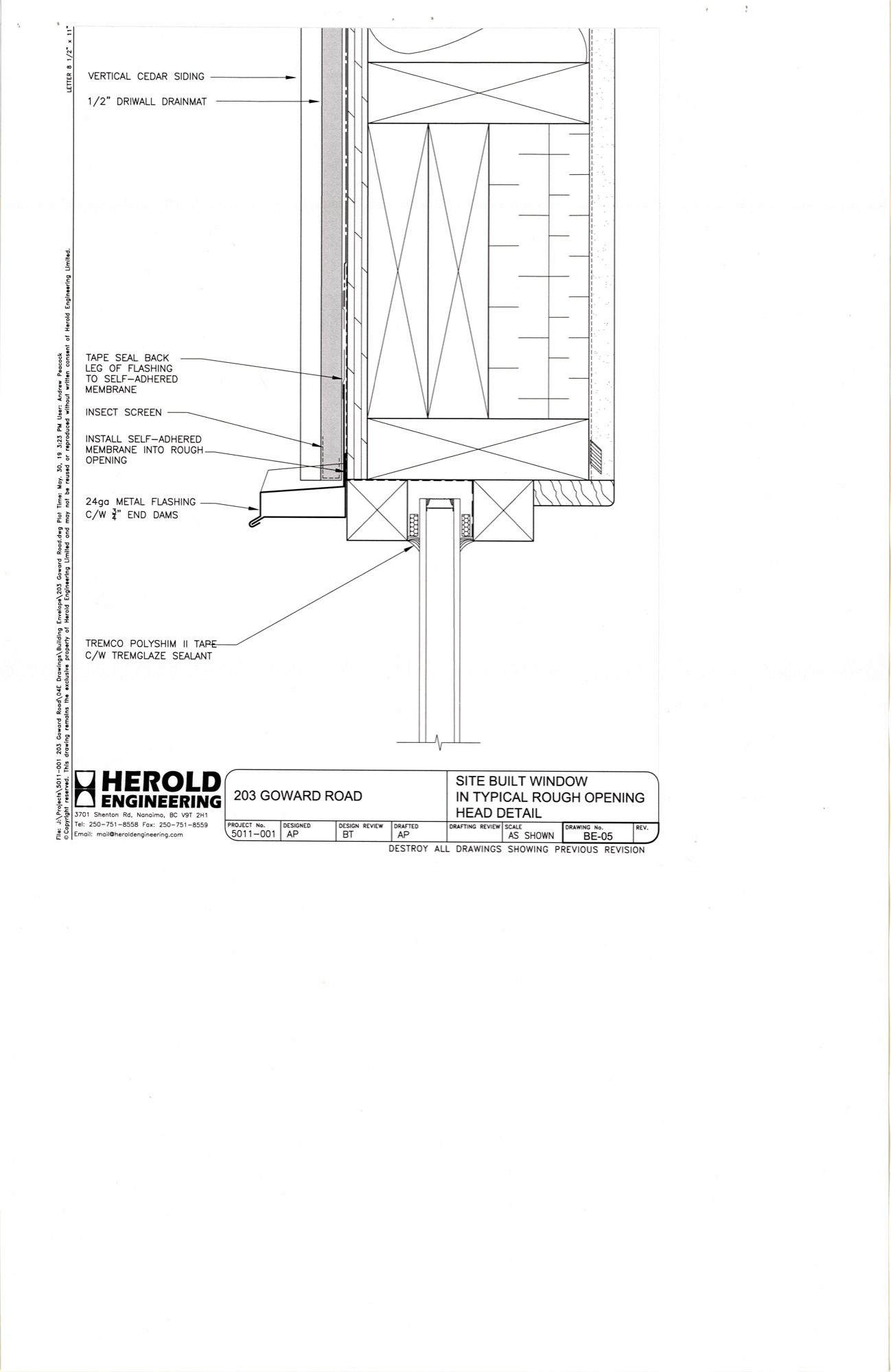 Engineering, Site-Built Windows, Detail (HH-HHC-0098) — engineering document, Hunter House Collection