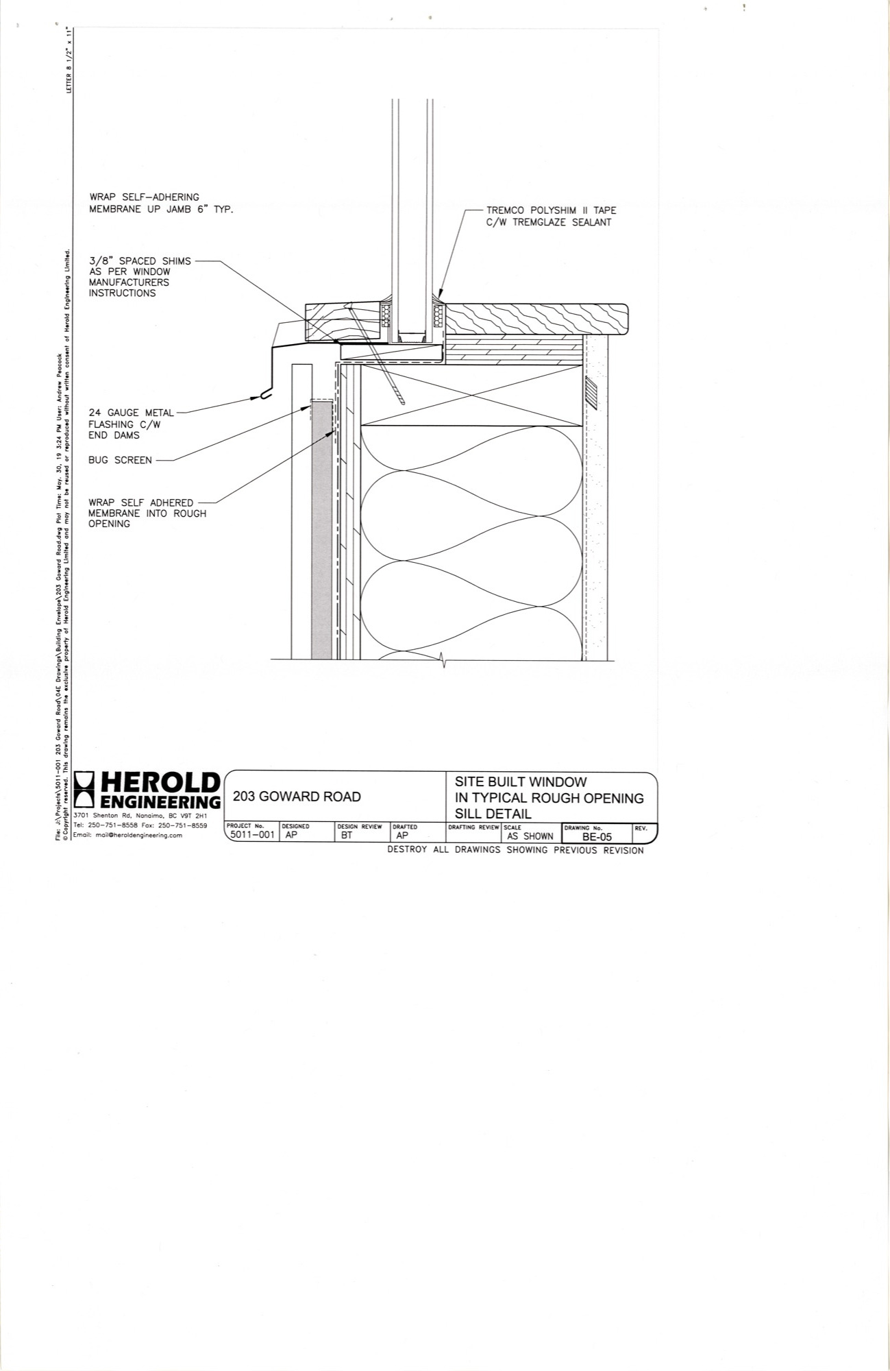 Engineering, Site-Built Windows, Detail (HH-HHC-0100) — engineering document, Hunter House Collection
