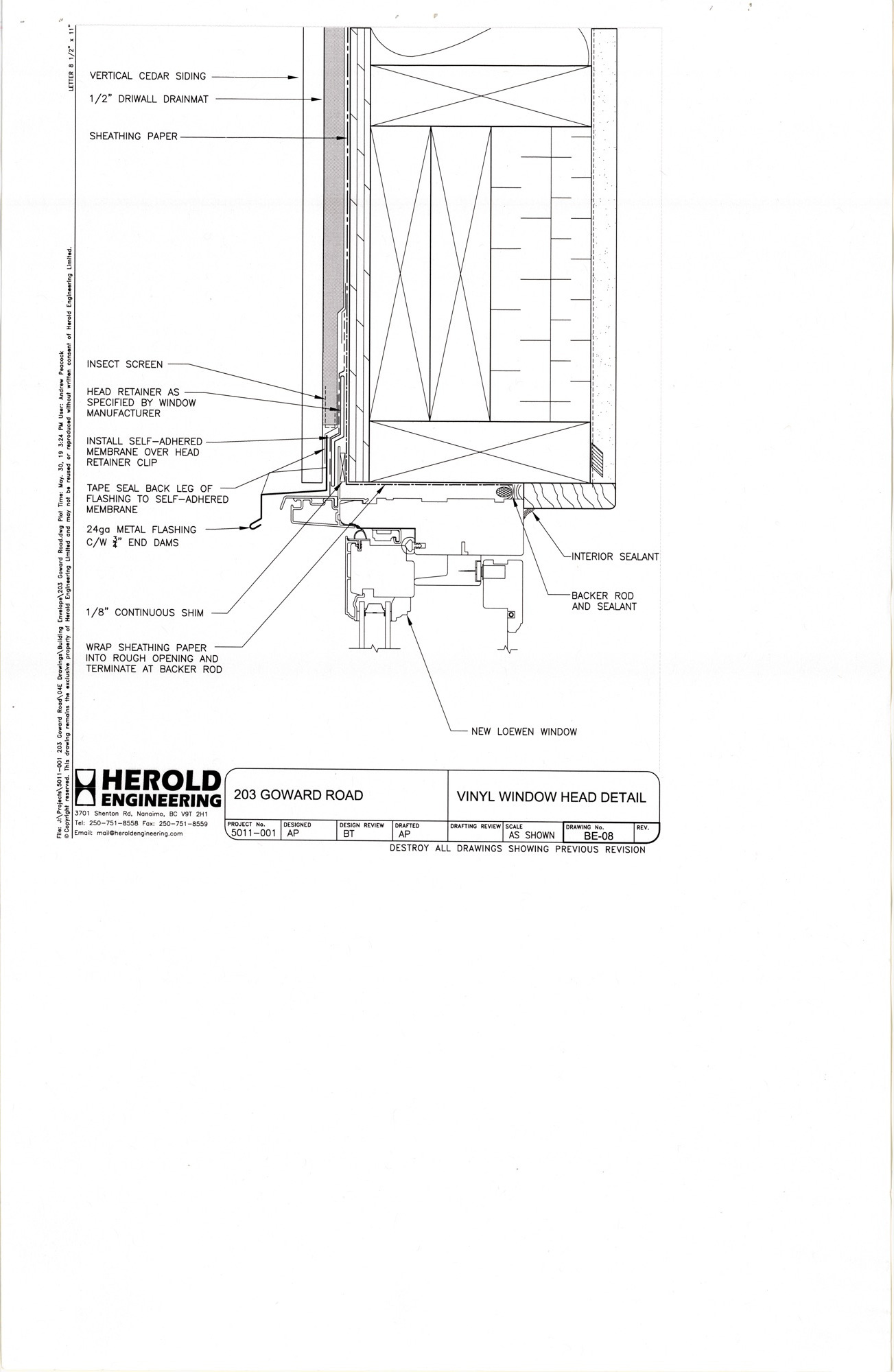 Engineering, Site-Built Windows, Detail (HH-HHC-0101) — engineering document, Hunter House Collection