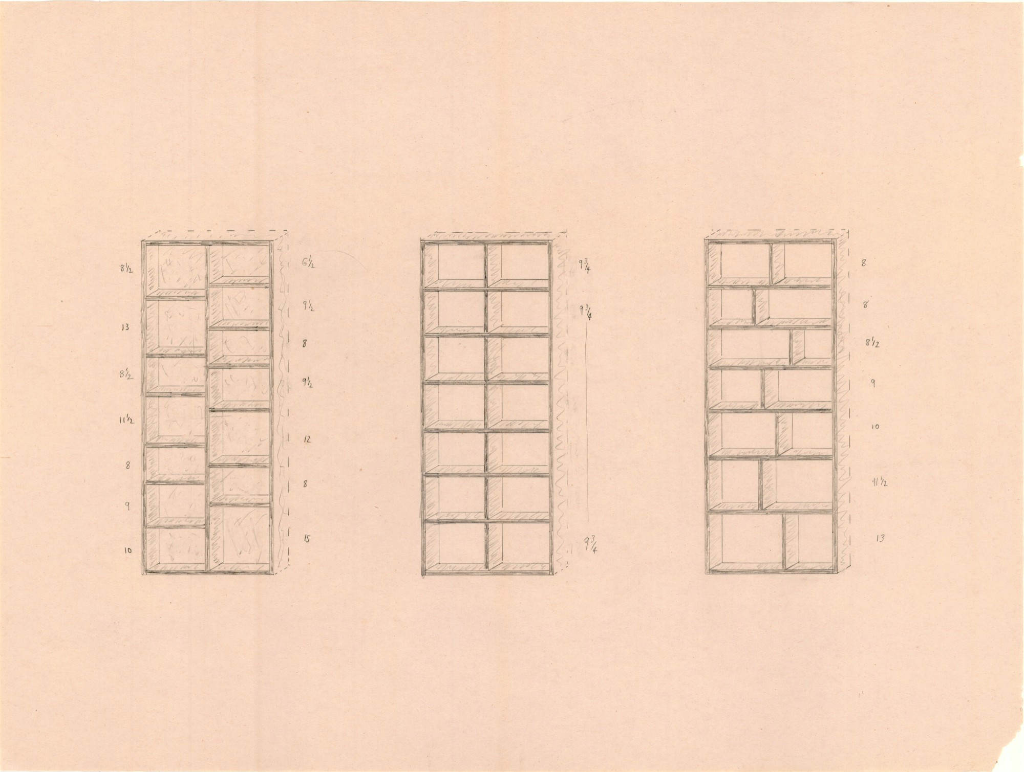 Shelves (HH-HHC-0110) — drawing, Hunter House Collection